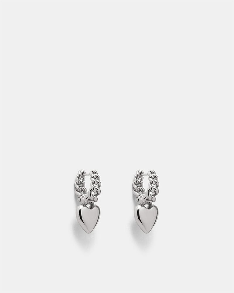 Chain Of Hearts Hoop Earrings