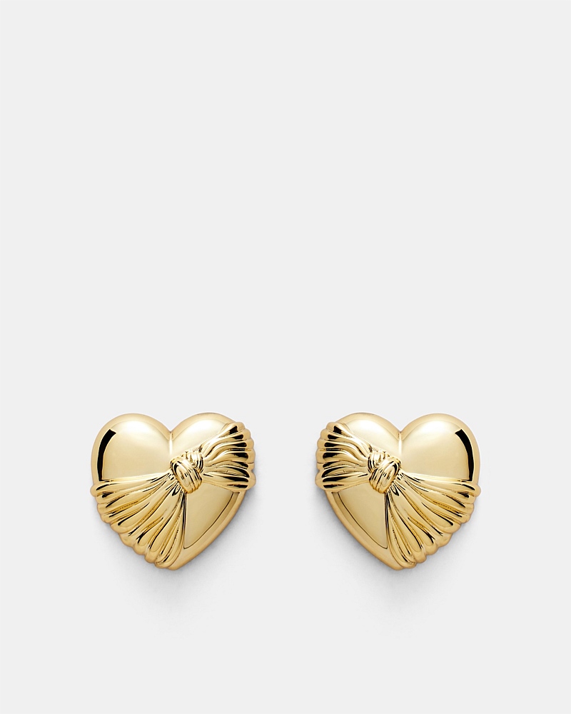 En Pointe Heart Stud Earrings