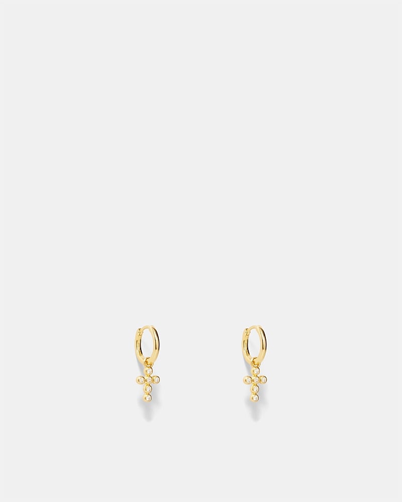 Faith Huggie Hoop Earrings