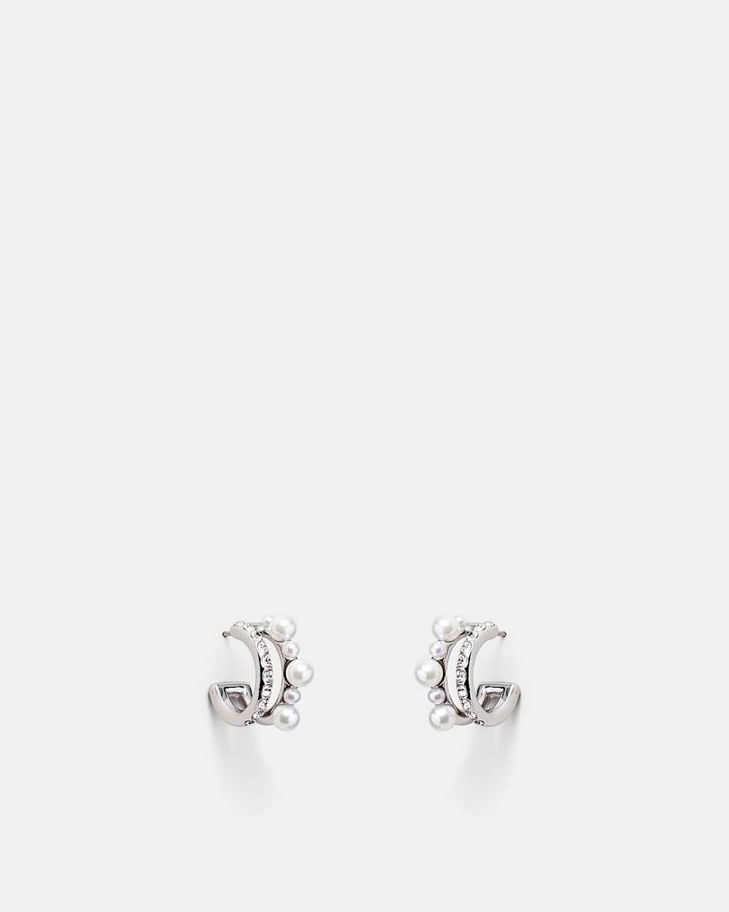 Pearlina Double Hoop Earrings