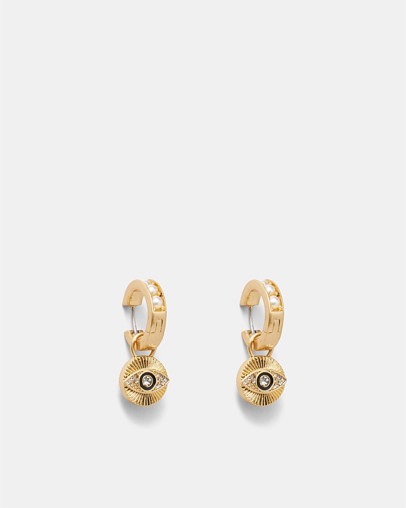 Emotively Pearl Huggie Hoop Earrings