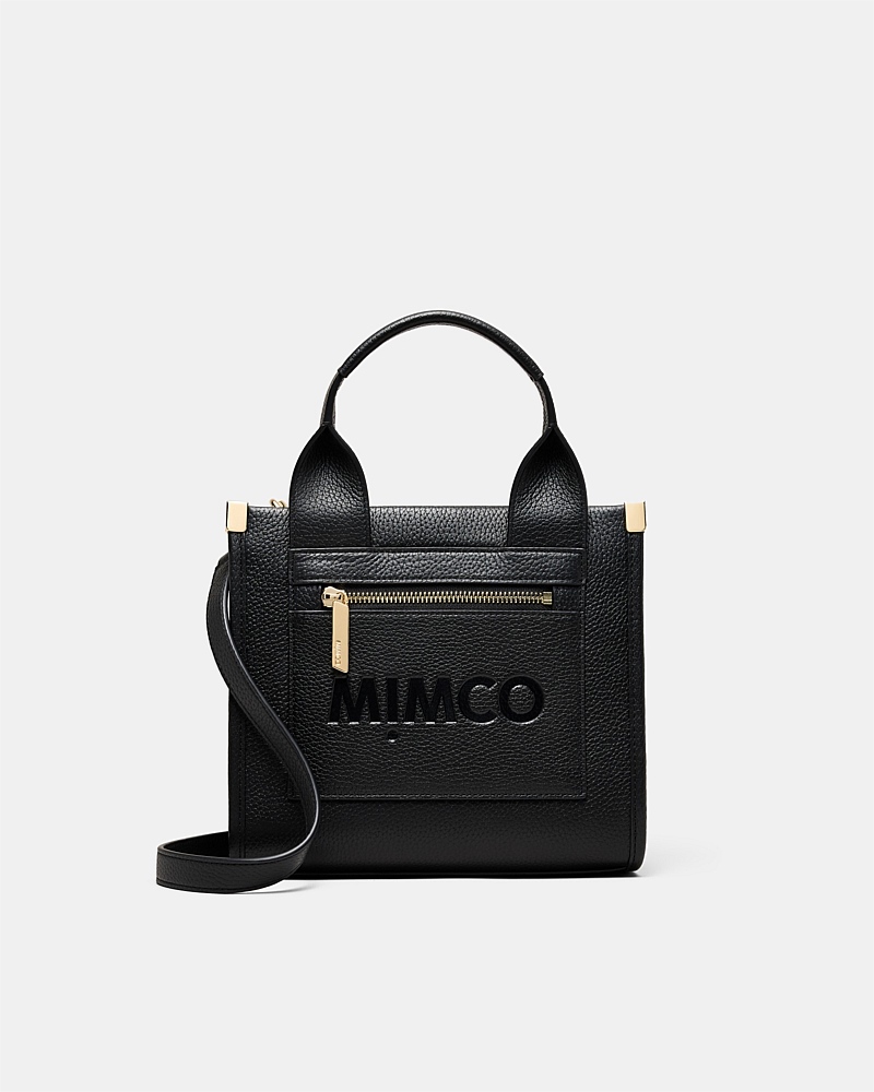 Patch Leather Mini Tote Bag