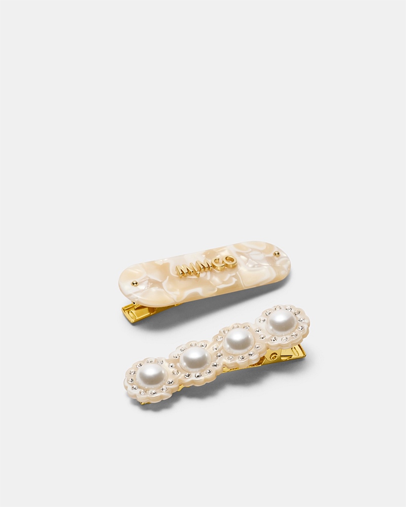 Pearly Hair Clip Set