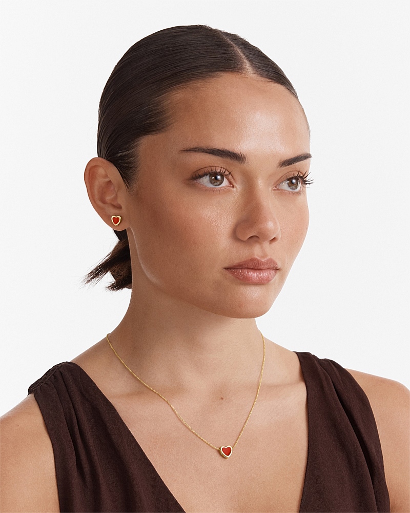 Lover Heart Earrings And Necklace Set