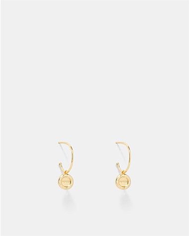 Lune Charm Hoop Earrings