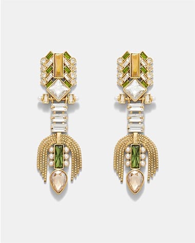 Pull Up To The Bumper Crystal Statement Earrings