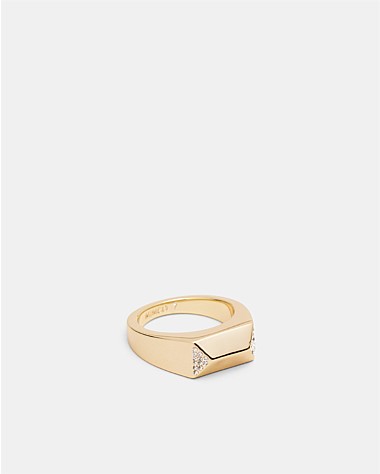 Slay To The Rhythm Pave Signet Ring