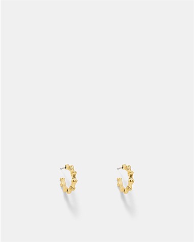 Retro Revival Small Bamboo Hoop Earrings