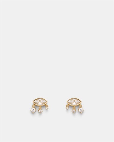 Nazar Crystal Stud Earrings