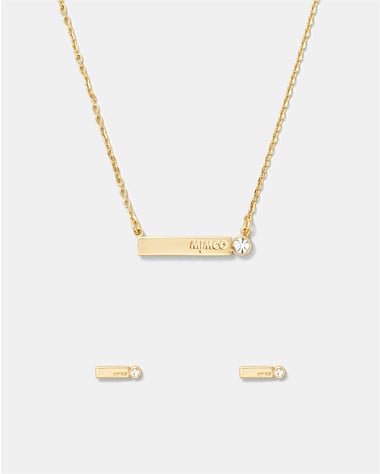 Identity Stud Earrings And Necklace Set