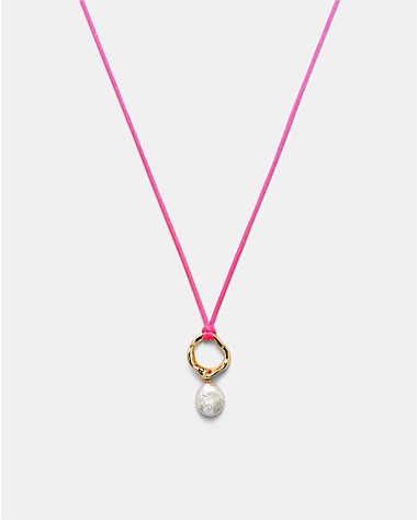 Kaia Pearl Cord Necklace