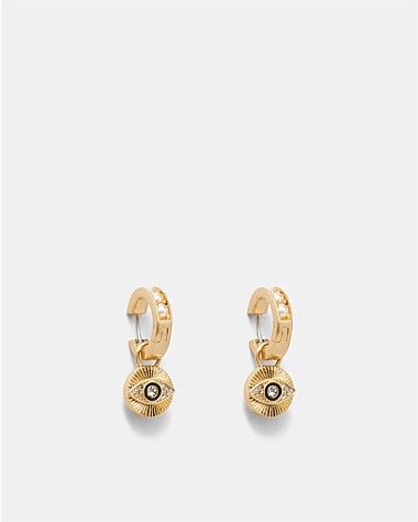 Emotively Pearl Huggie Hoop Earrings