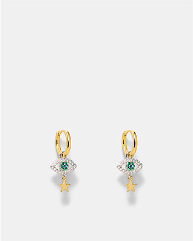 Evil Eye Hoop Earrings