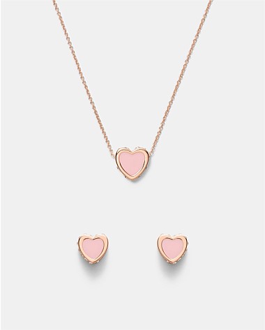 Lover Heart Earrings And Necklace Set