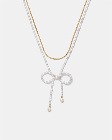 Glimmer Bow Necklace