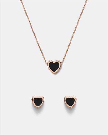 Lover Heart Earrings And Necklace Set