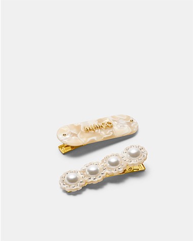Pearly Hair Clip Set
