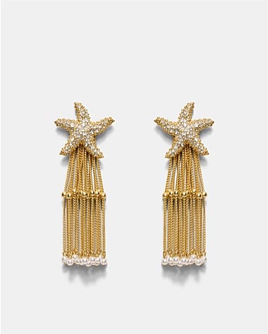 Starfish Fringe Earrings