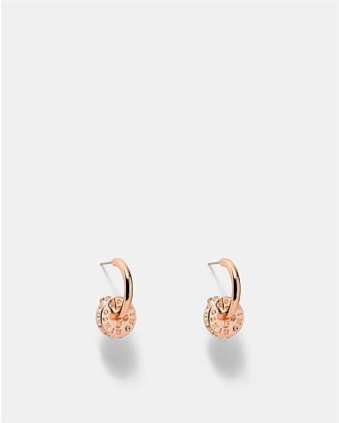 Signatura Charm Hoop Earrings