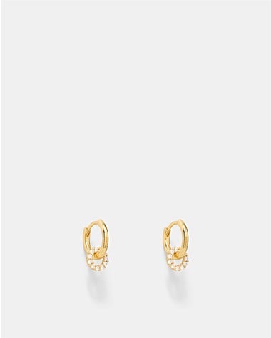 Nimbus Charm Hoop Earrings