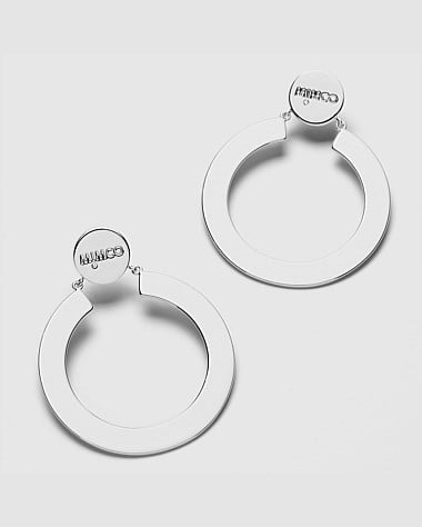 EMBLEM HOOP EARRINGS