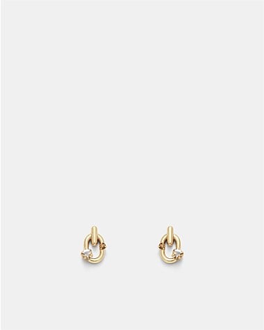 Found Link Stud Earrings