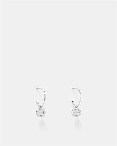 Lune Charm Hoop Earrings