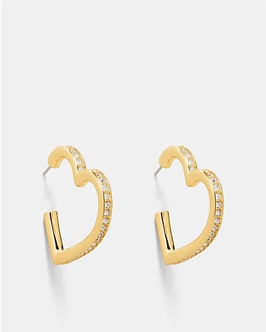 Passionate Heart Hoop Earrings