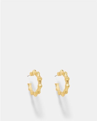 Retro Revival Large Bamboo Hoop Earrings