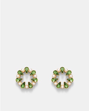 Pull Up To The Bumper Crystal Stud Earrings