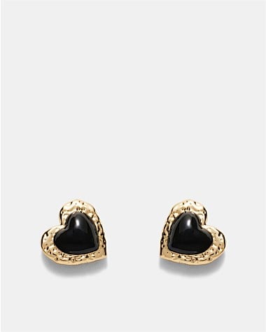 Sorrowful Heart Stud Earrings