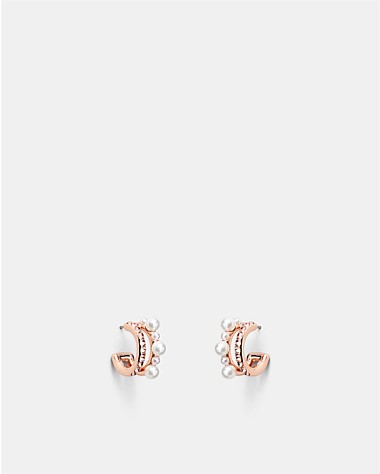 Pearlina Double Hoop Earrings