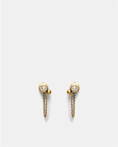 Bubbly Chain Stud Earrings