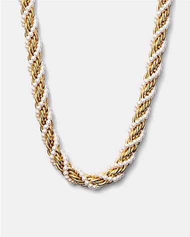 Weave Pearl Necklace