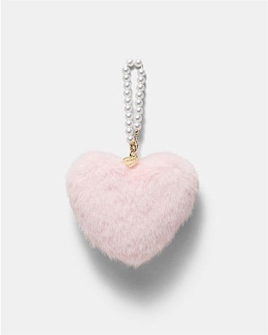 Pearl Heart Bag Charm