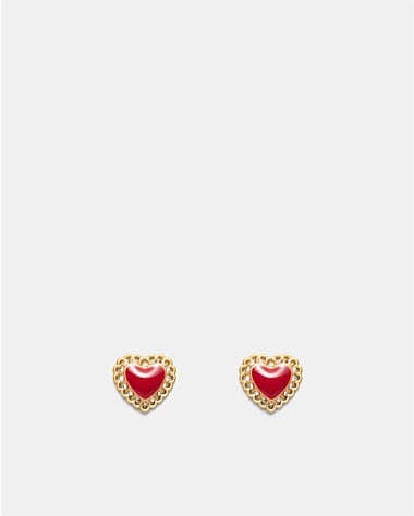 Lace Heart Stud Earrings