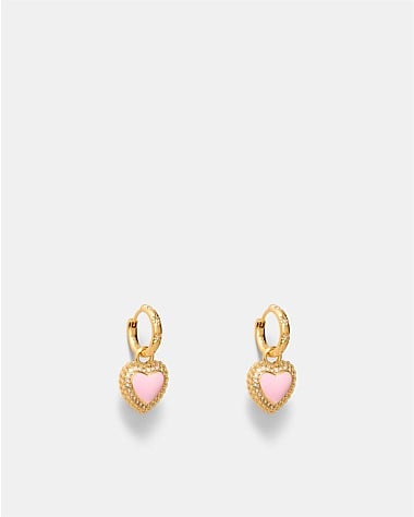 Lace Heart Hoop Earrings