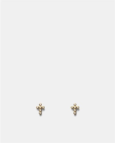 Faith Cross Stud Earrings