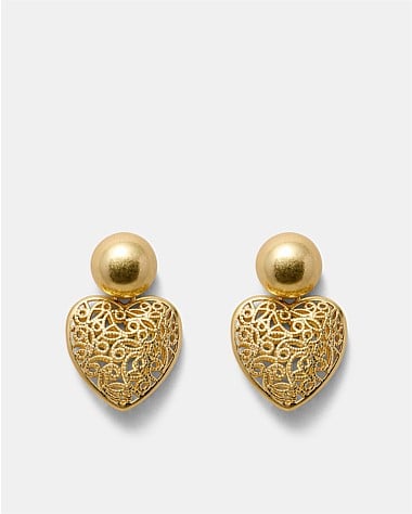 Fond Heart Drop Earrings