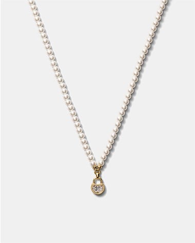 Lockette Pearl Necklace