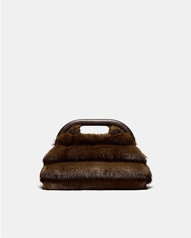 Faux Fur Frame Bag
