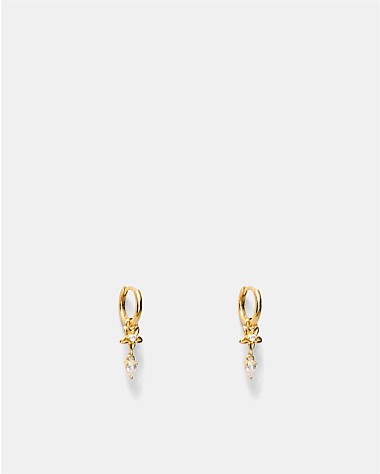 Asteria Charm Hoop Earrings