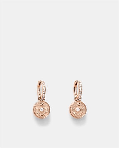 Amulet Charm Hoop Earrings