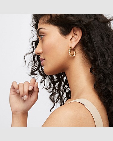 VENICE CHARM HOOP EARRINGS