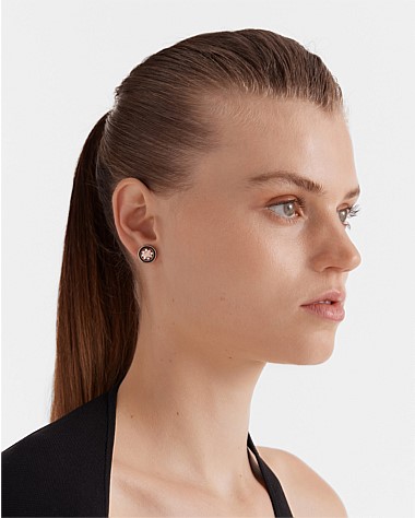 Supermicra Halo Stud Earrings