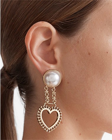 Chained Heart Earrings