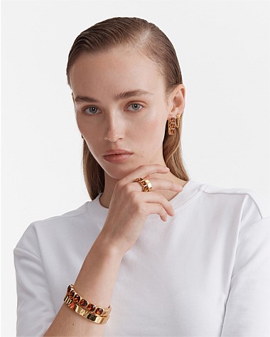 On The Rocks Huggie Hoop Earrings