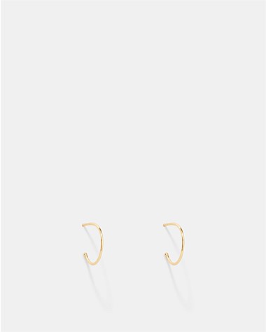 Lune Charm Hoop Earrings