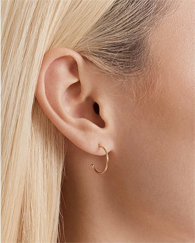 Lune Charm Hoop Earrings