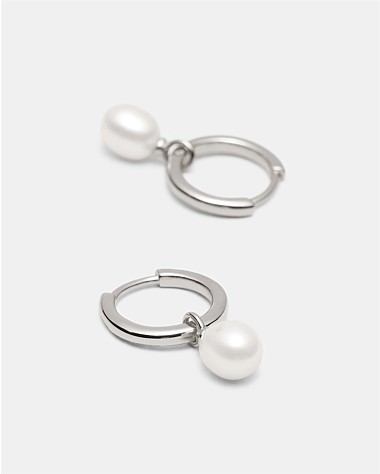 Purete Charm Hoop Earrings